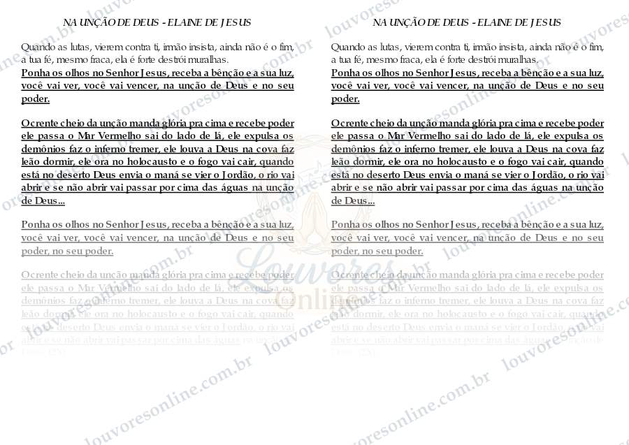 Prévia de Na Unção de Deus - Elaine de Jesus