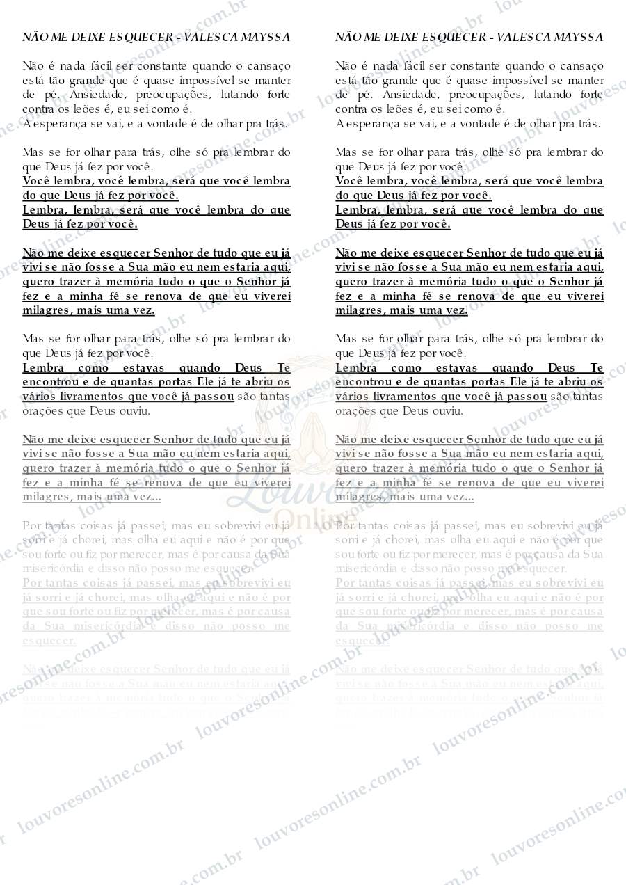 Prévia de Não Me Deixe Esquecer