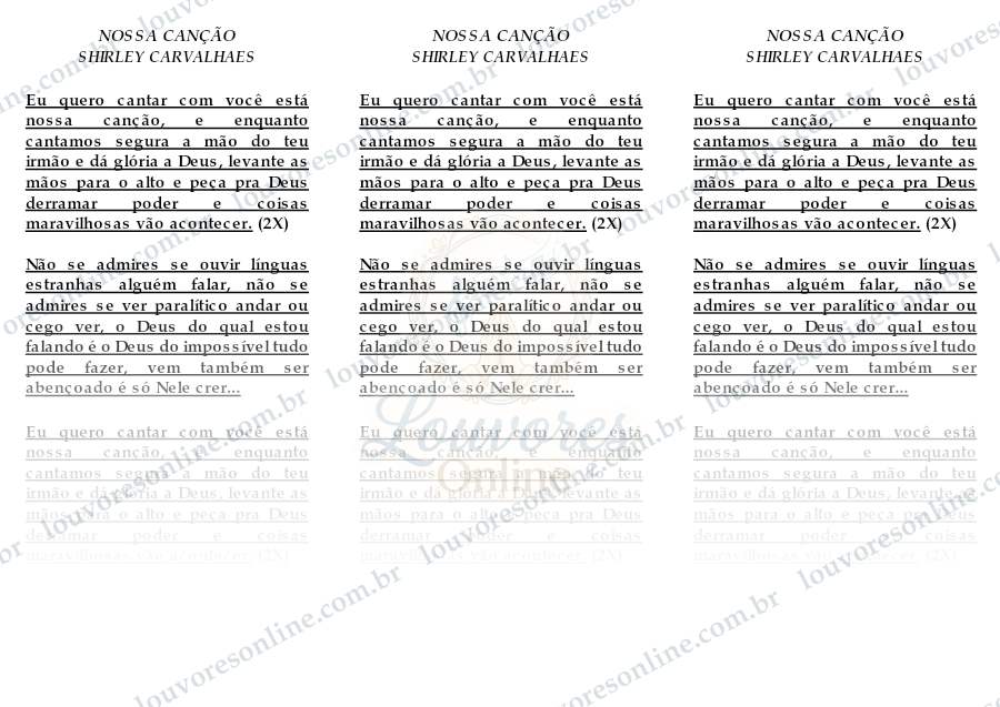 Prévia de Nossa Canção