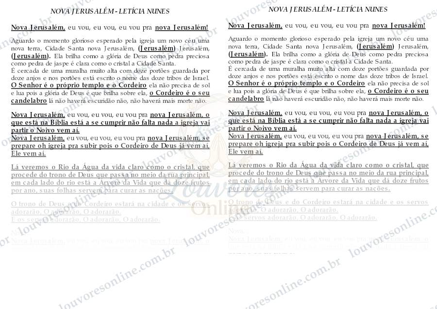Prévia de Nova Jerusalém