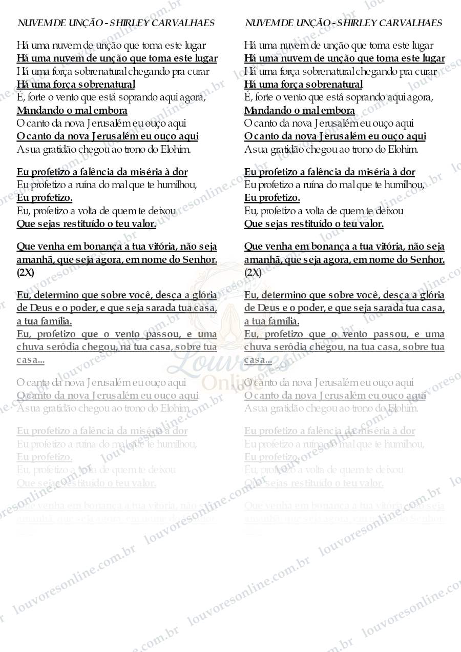 Prévia de Nuvem de Unção