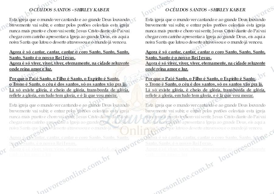 Prévia de O Céu dos Santos