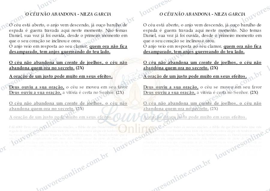 Prévia de O Céu Não Abandona