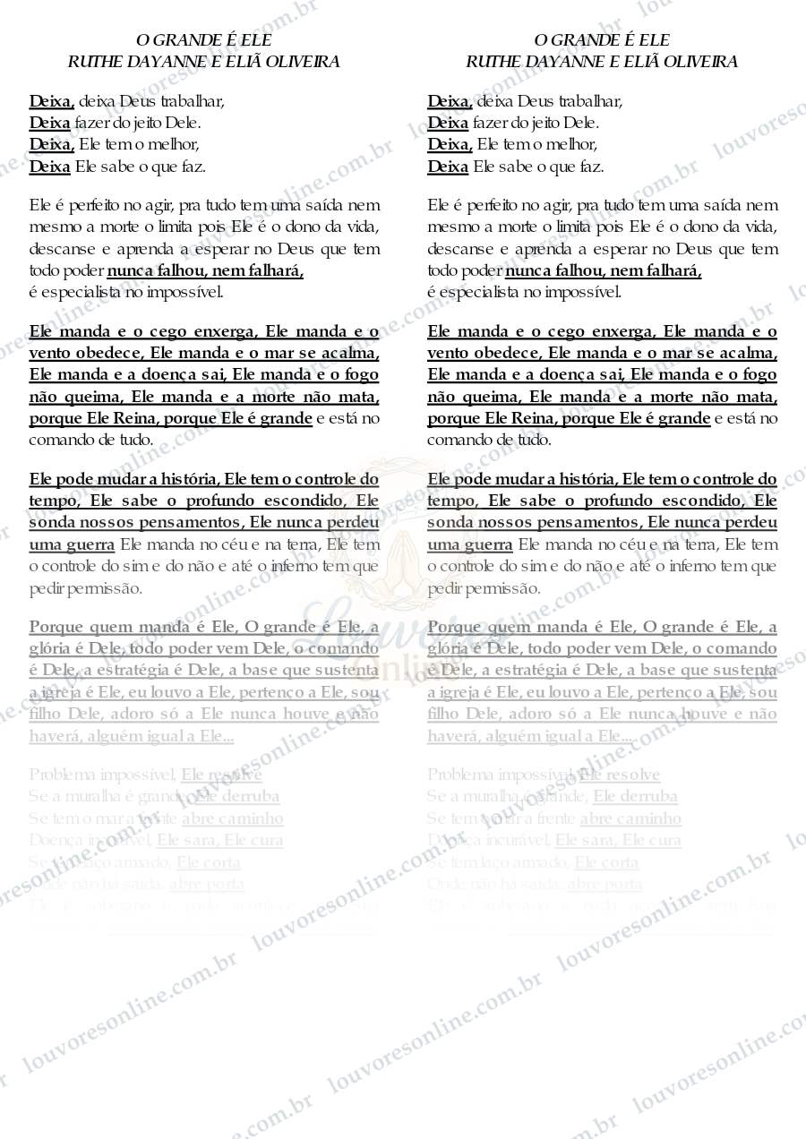 Prévia de O Grande É Ele