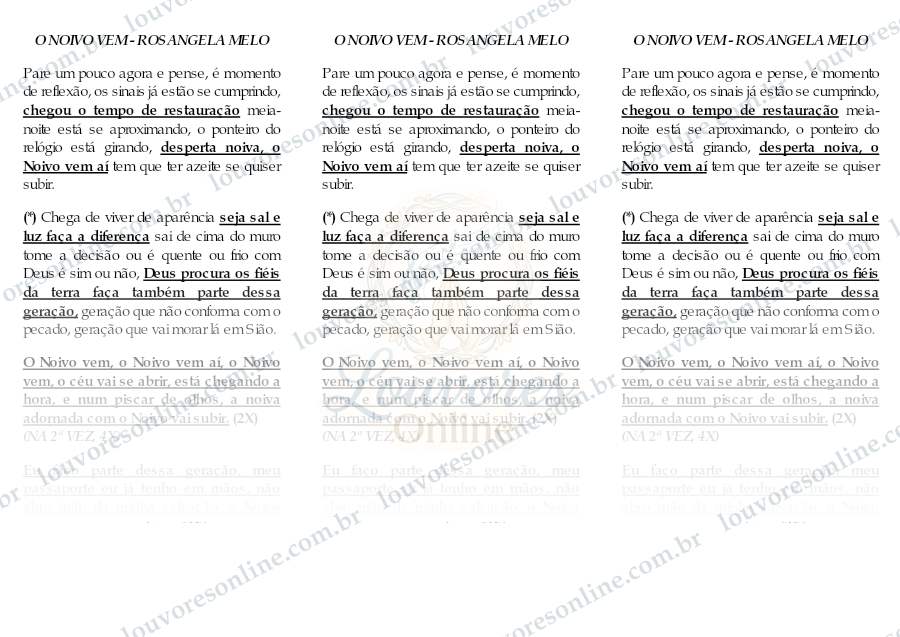 Prévia de O Noivo Vem