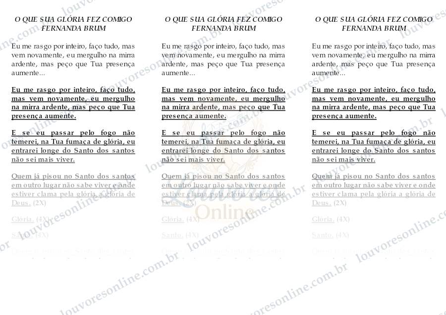 Prévia de O que Sua Glória Fez Comigo