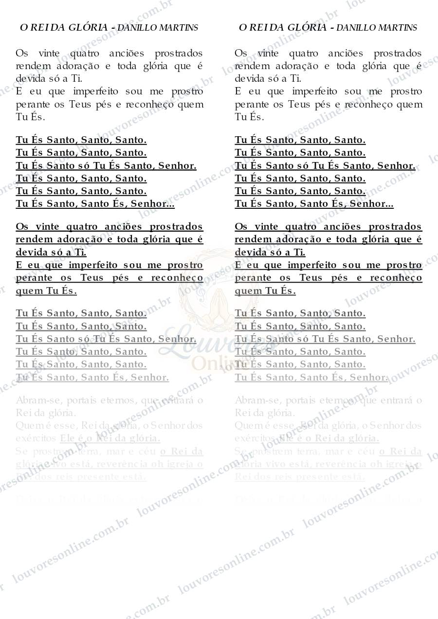 Prévia de O Rei da Glória