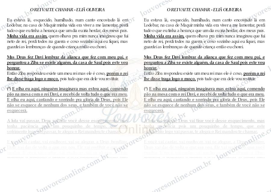 Prévia de O Rei Vai Te Chamar