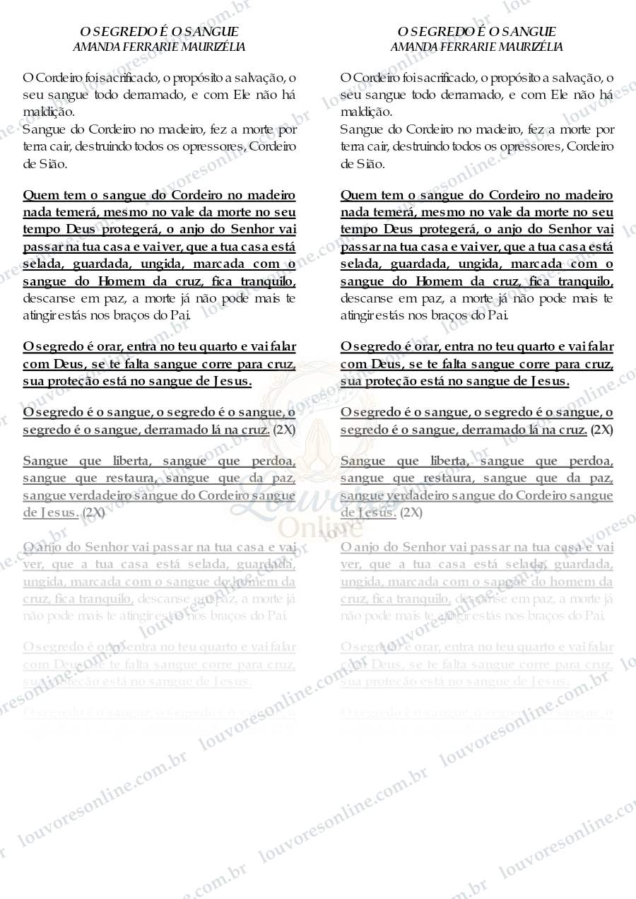 Prévia de O Segredo É o Sangue