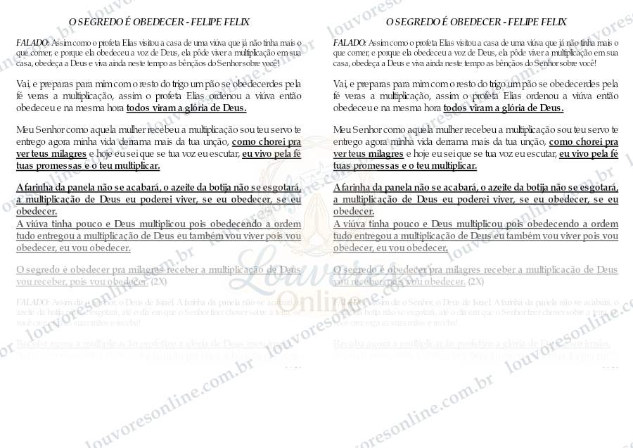 Prévia de O Segredo É Obedecer