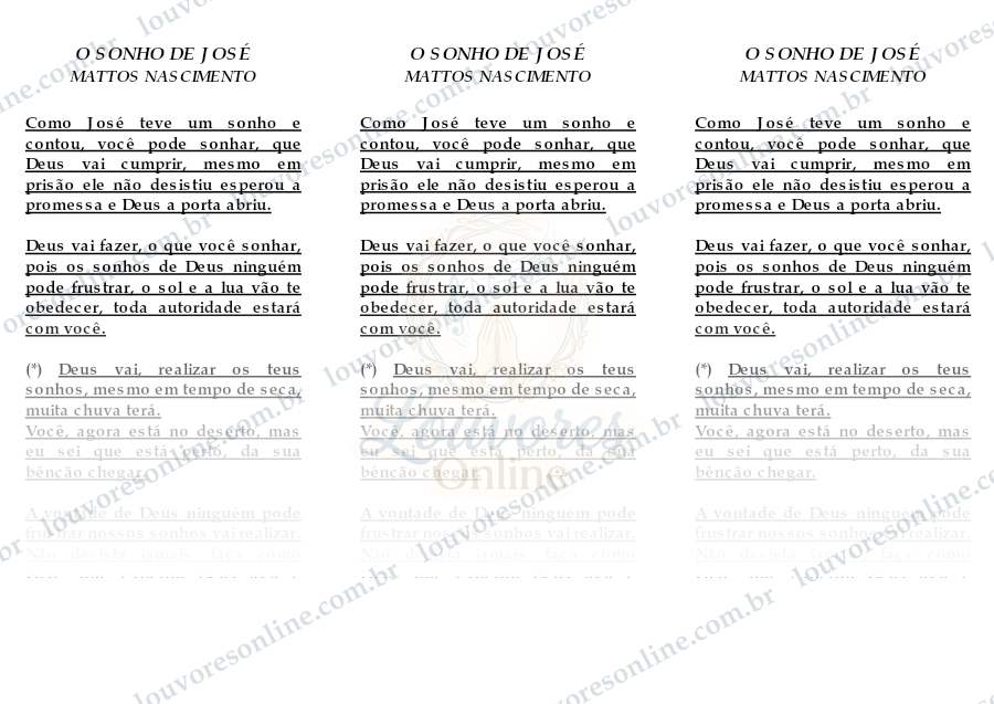 Prévia de O Sonho de José