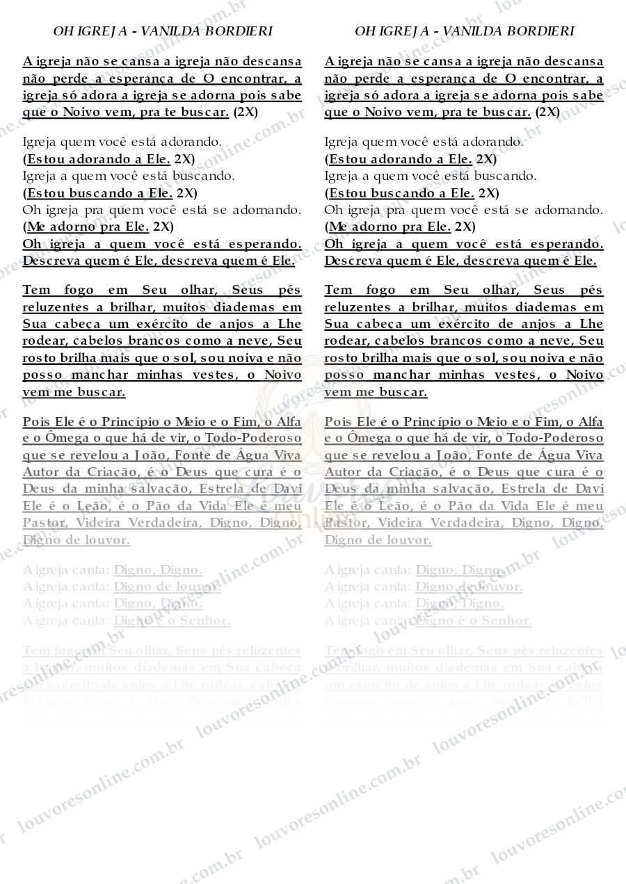 Prévia de Oh Igreja