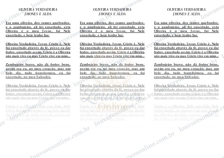 Prévia de Oliveira Verdadeira