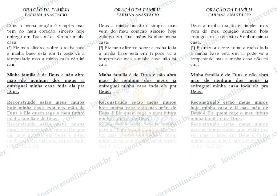 Prévia de Oração da Família