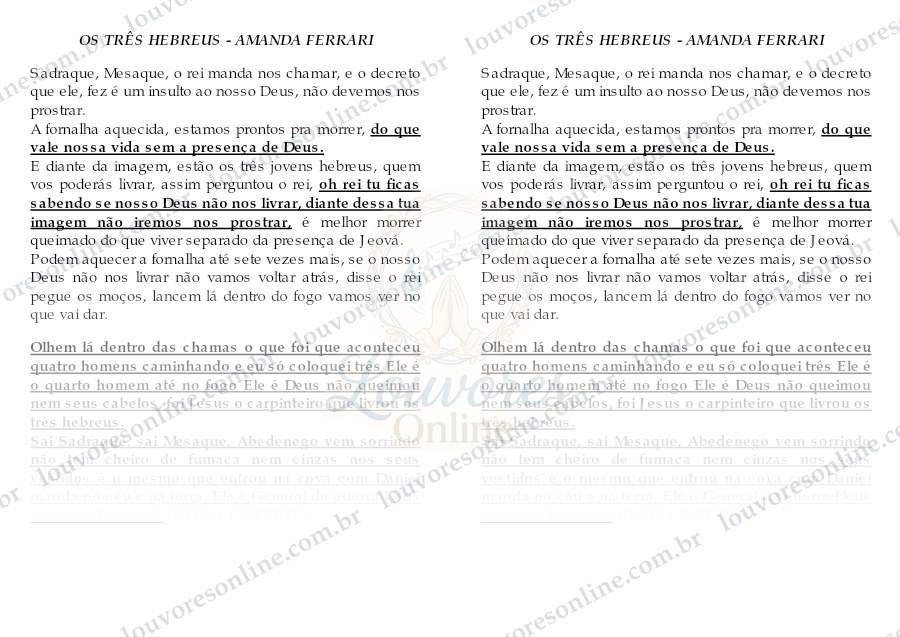 Prévia de Os Três Hebreus