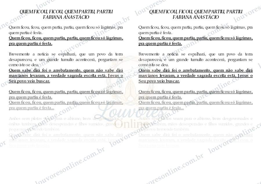 Prévia de Quem Ficou, Ficou, Quem Partiu, Partiu