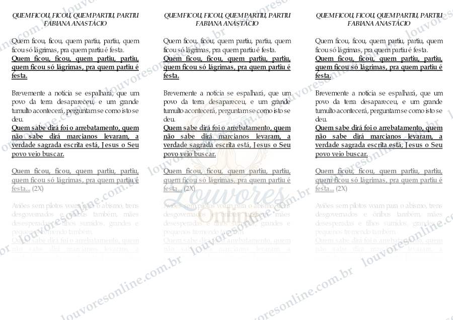 Prévia de Quem Ficou, Ficou, Quem Partiu, Partiu