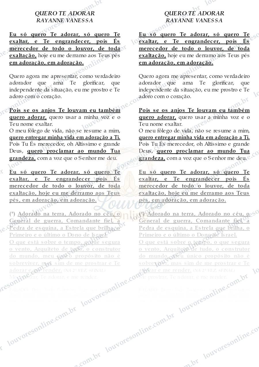 Prévia de Quero Te Adorar