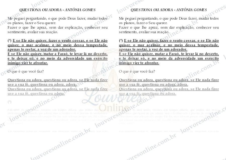 Prévia de Questiona ou Adora