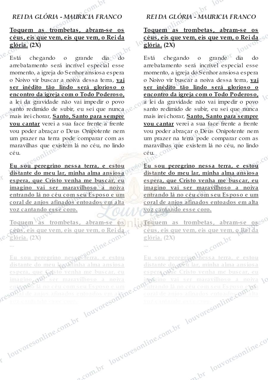 Prévia de Rei da Glória