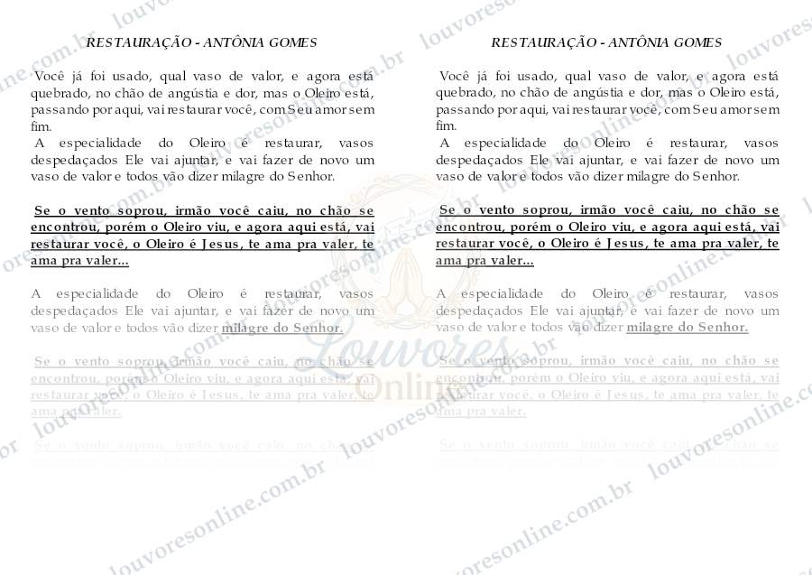 Prévia de Restauração