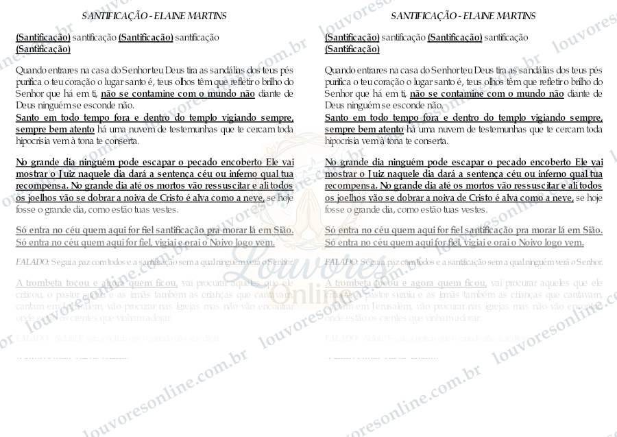Prévia de Santificação