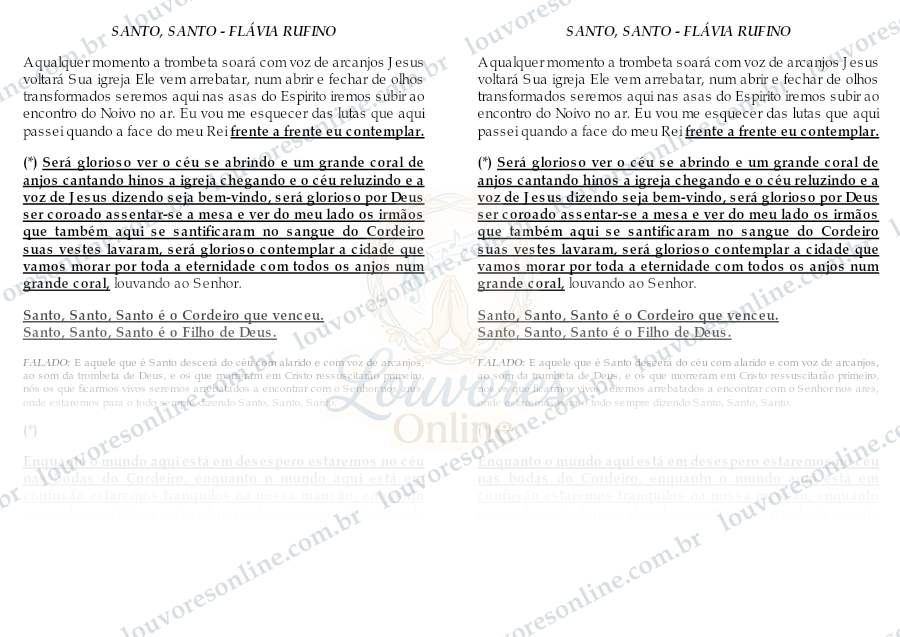 Prévia de Santo, Santo