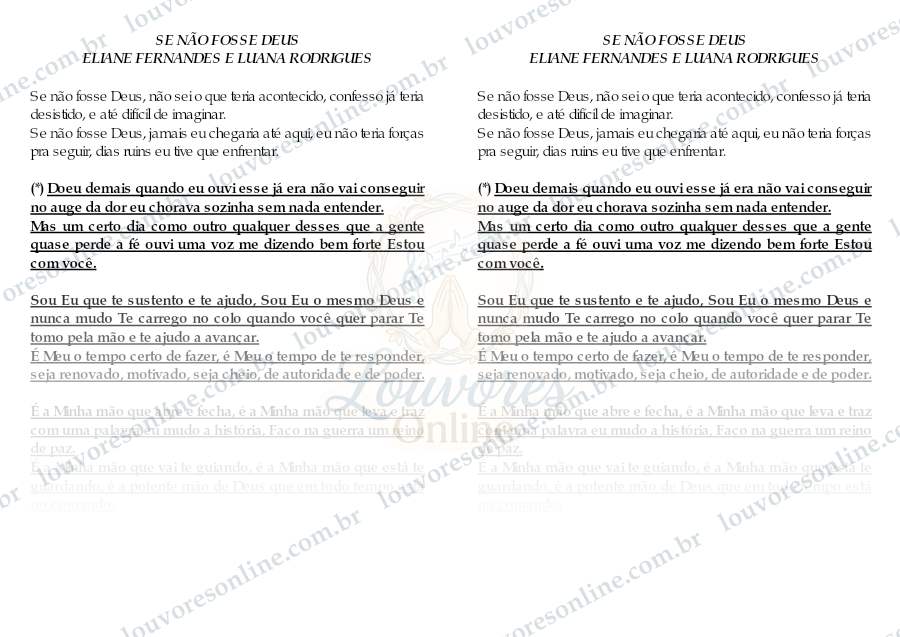 Prévia de Se Não Fosse Deus
