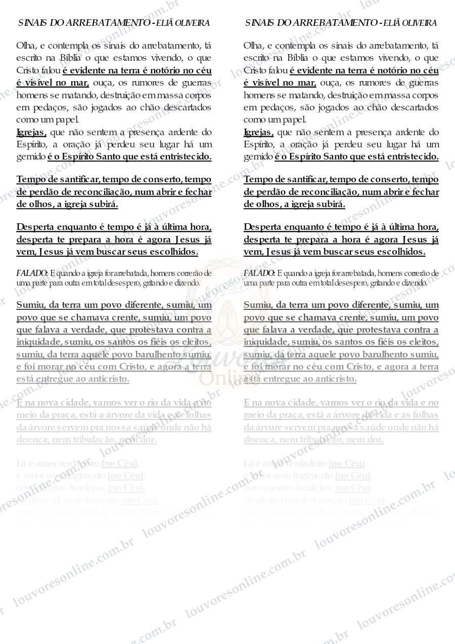 Prévia de Sinais do Arrebatamento