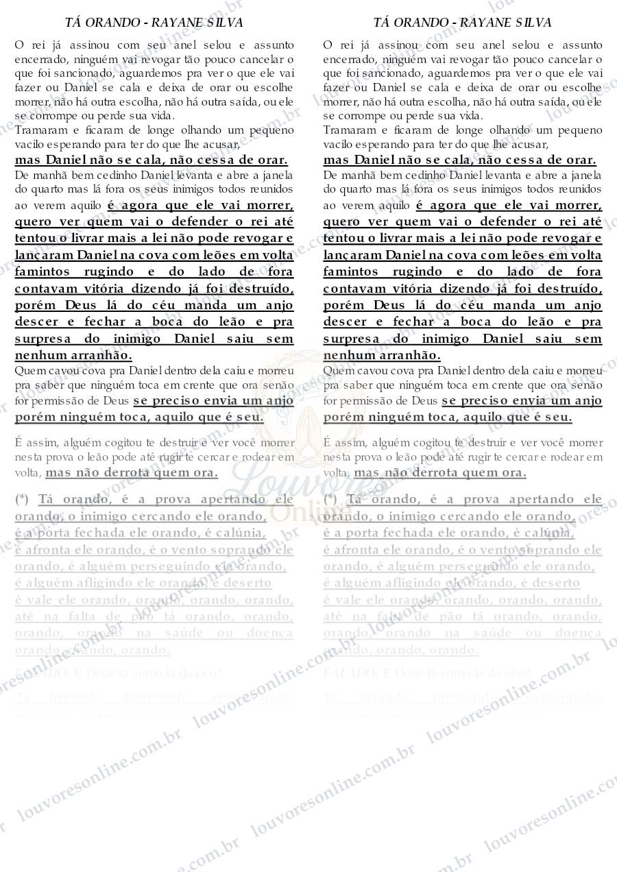 Prévia de Tá Orando