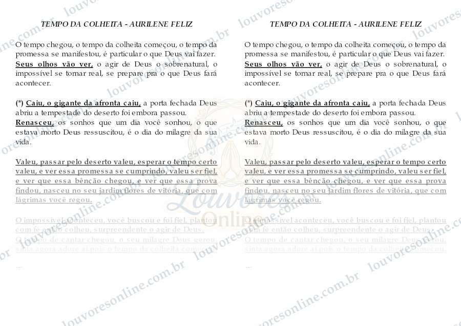 Prévia de Tempo da Colheita