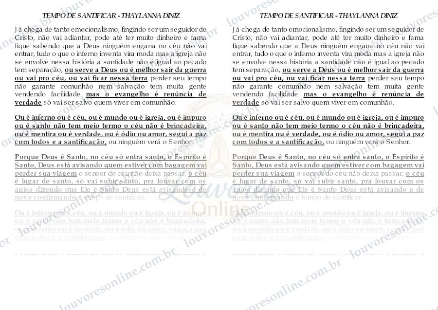 Prévia de Tempo de Santificar