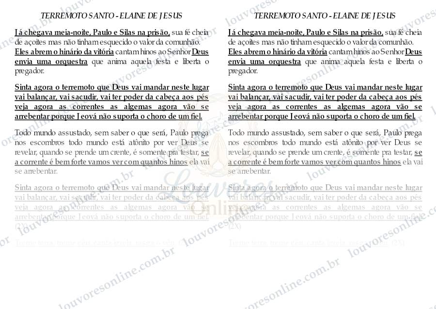 Prévia de Terremoto Santo