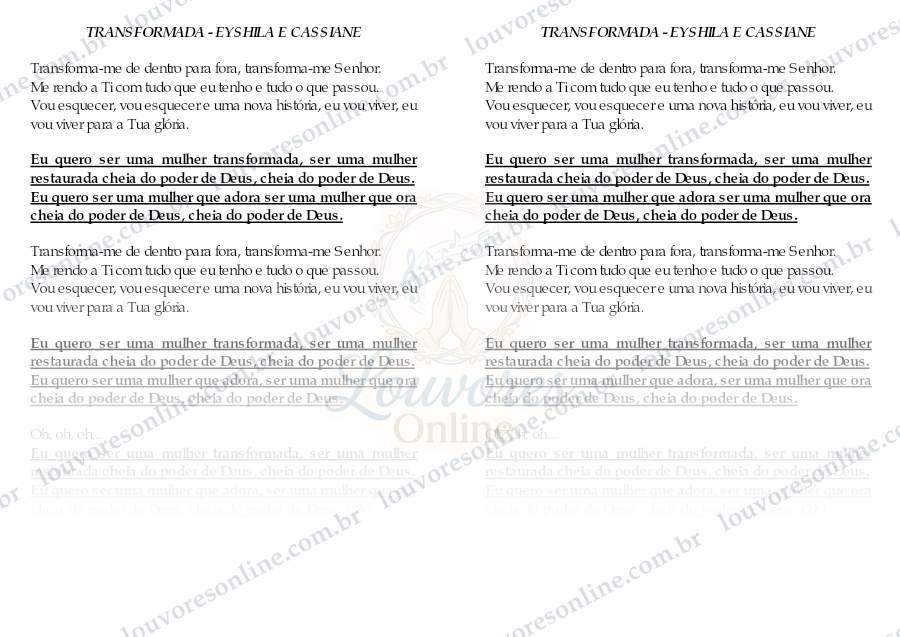 Prévia de Transformada