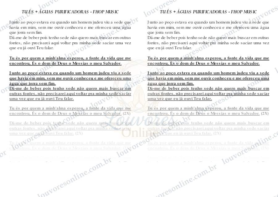 Prévia de Tu És + Águas Purificadoras