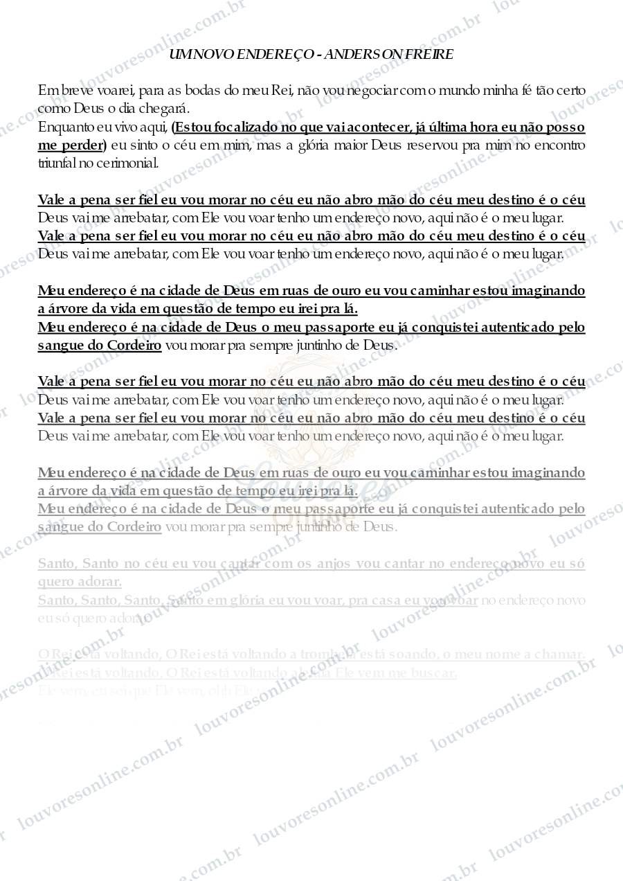Prévia de Um Novo Endereço