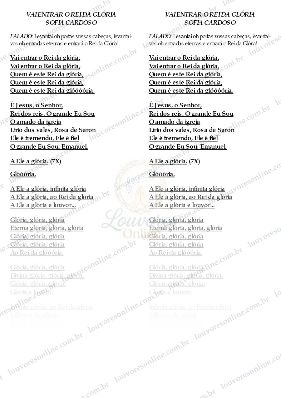 Prévia de Vai Entrar o Rei da Glória