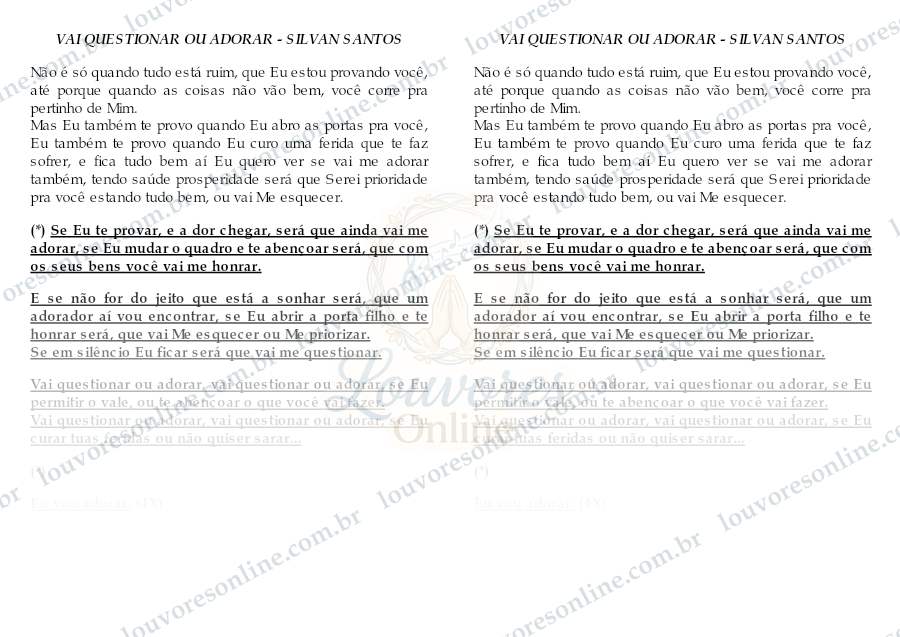 Prévia de Vai Questionar ou Adorar