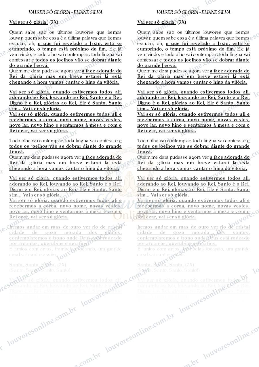 Prévia de Vai Ser Só Glória