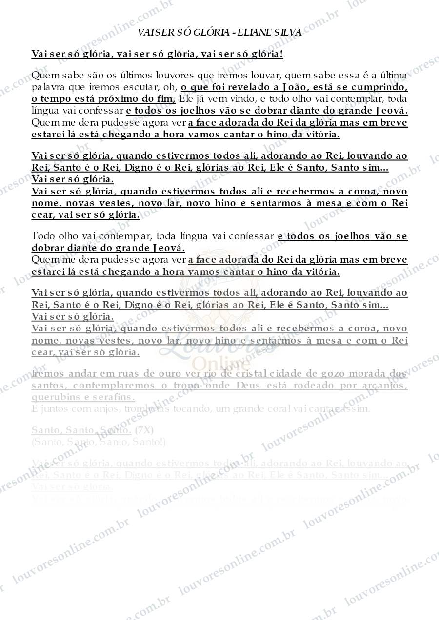 Prévia de Vai Ser Só Glória