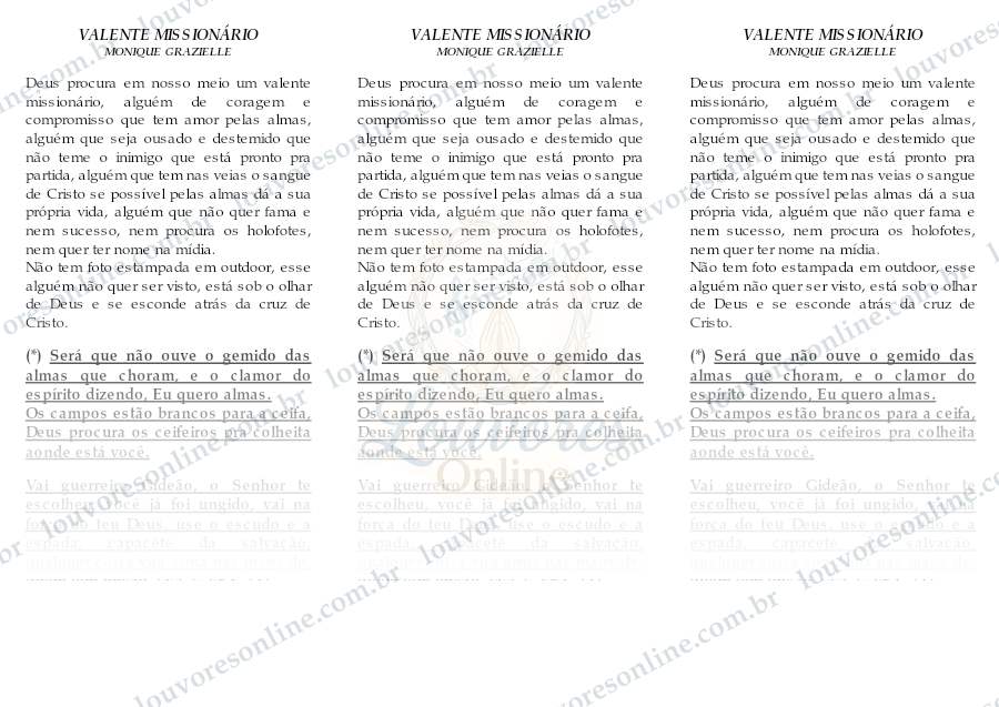 Prévia de Valente Missionário