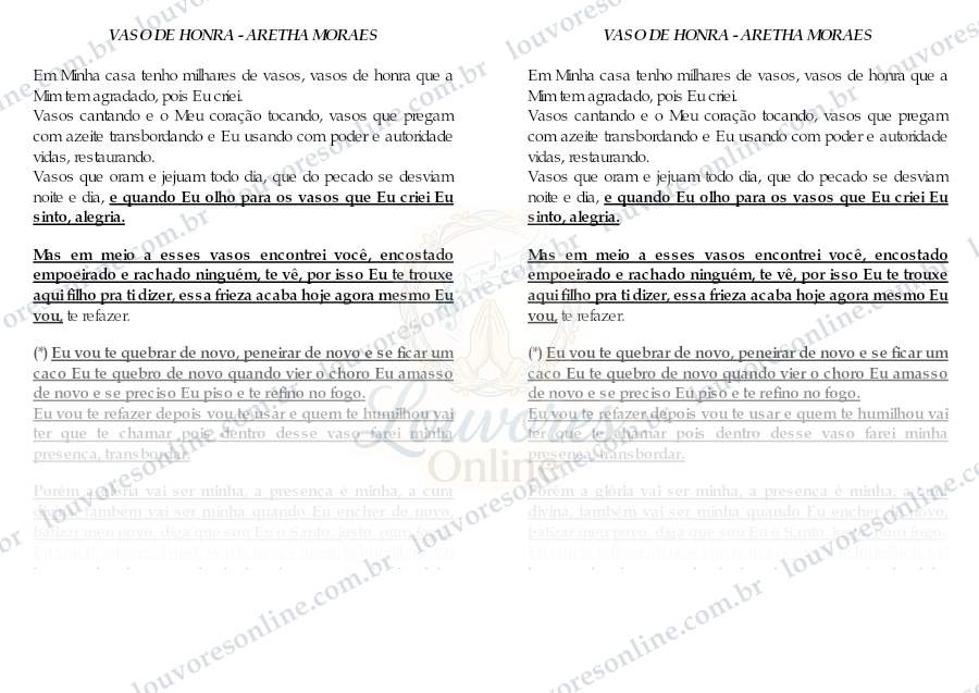 Prévia de Vaso de Honra