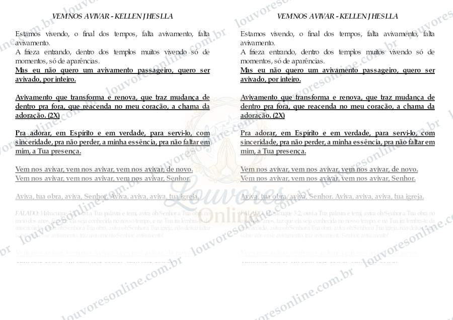 Prévia de Vem nos Avivar